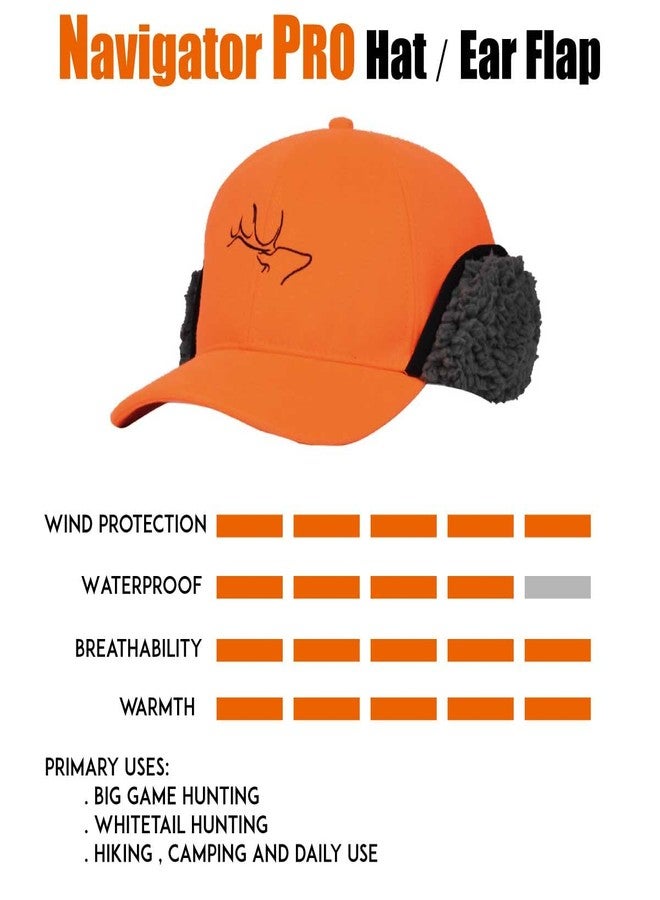 EDTREK Windproof and Waterproof Winter Hat with Sherpa Lined Ear Flap - Ultra Performance Blaze Orange and Camo Hunting Hat (Blaze Orange, Large) - Image 3